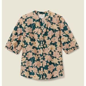 Birds of Paradis by Trovata Clara Blouse In Jasper Twilight Multi Romantic Sz S